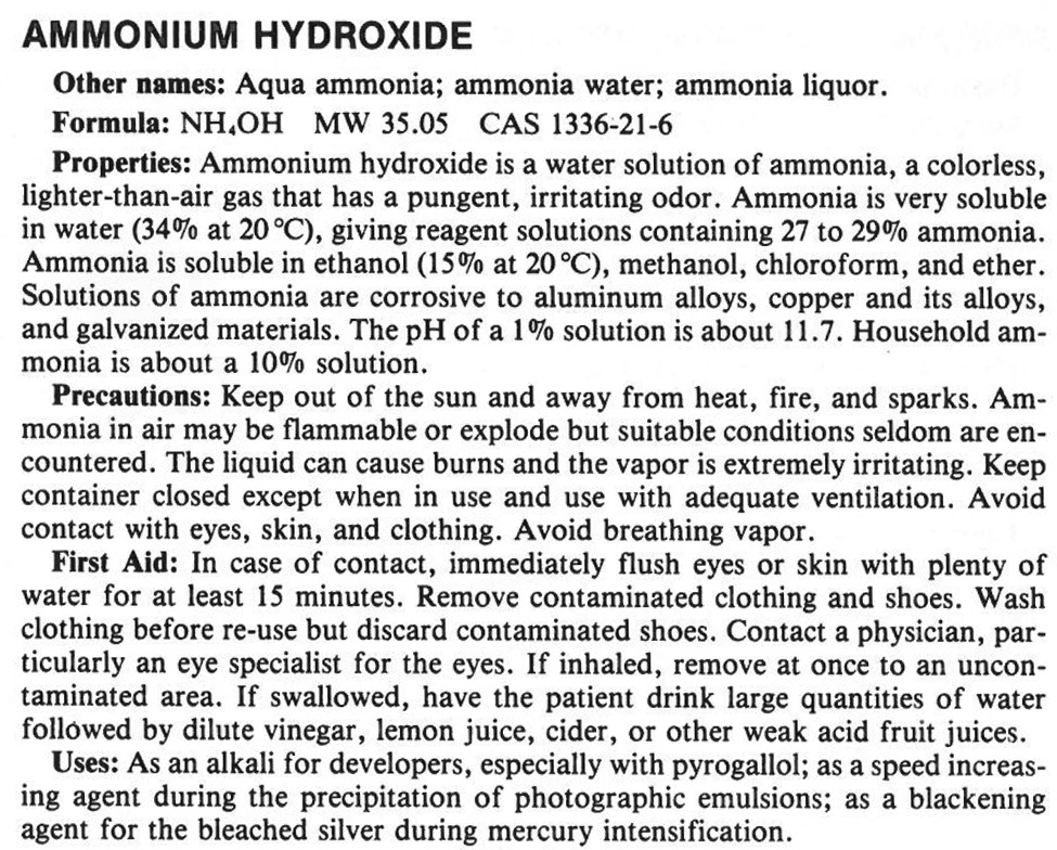 PLI Ammonium Hydroxide
