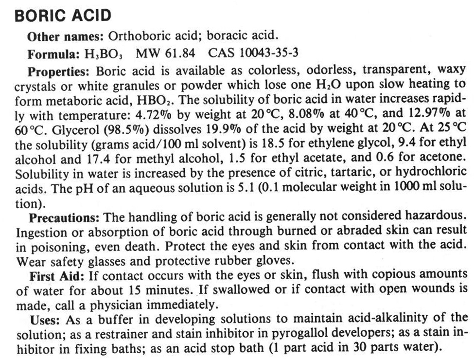 PLI Boric Acid