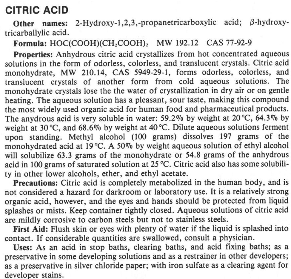 PLI Citric Acid