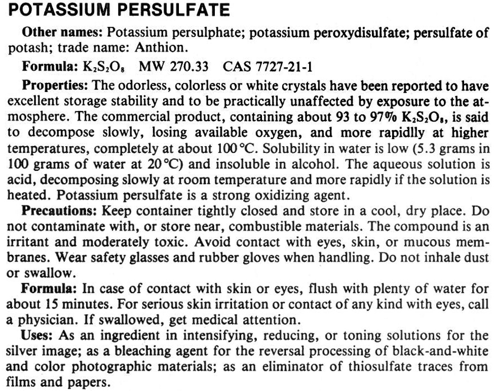 PLI Potassium Persulfate
