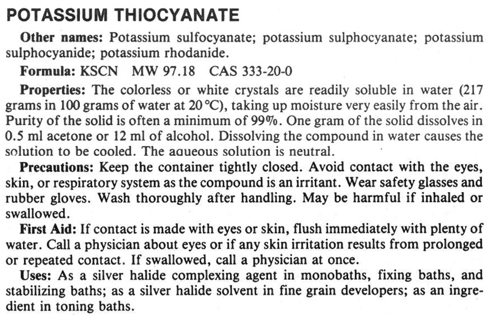 PLI Potassium Thiocyante