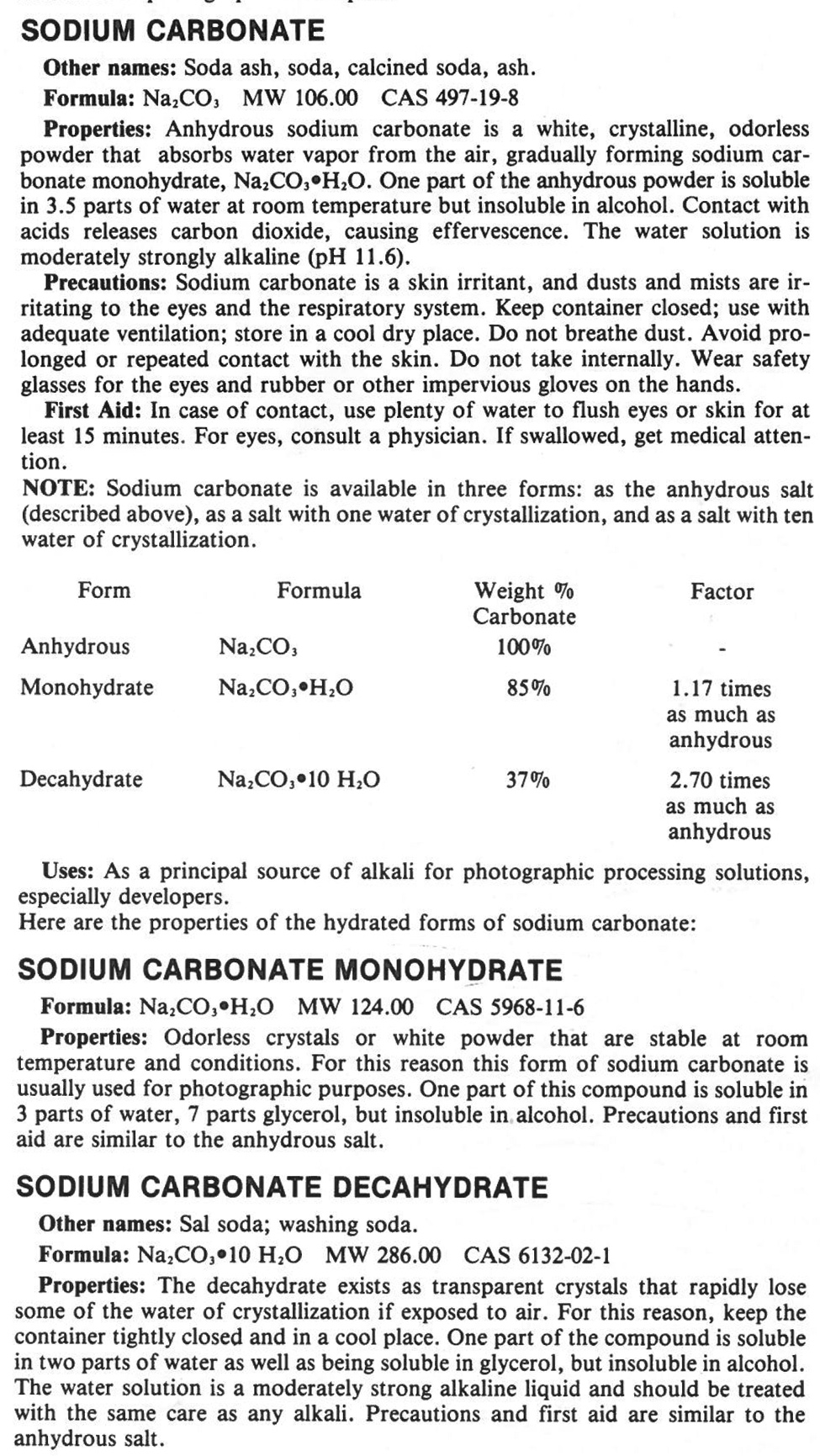 PLI Sodium Carbonate