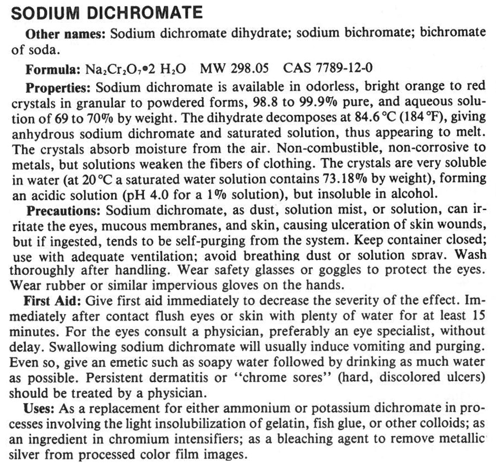 PLI Sodium Dichromate