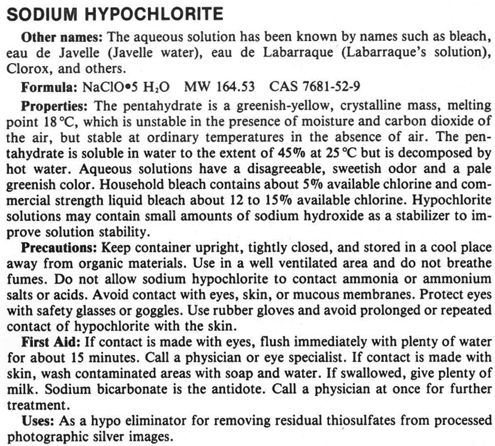 PLI Sodium Hypochlorite