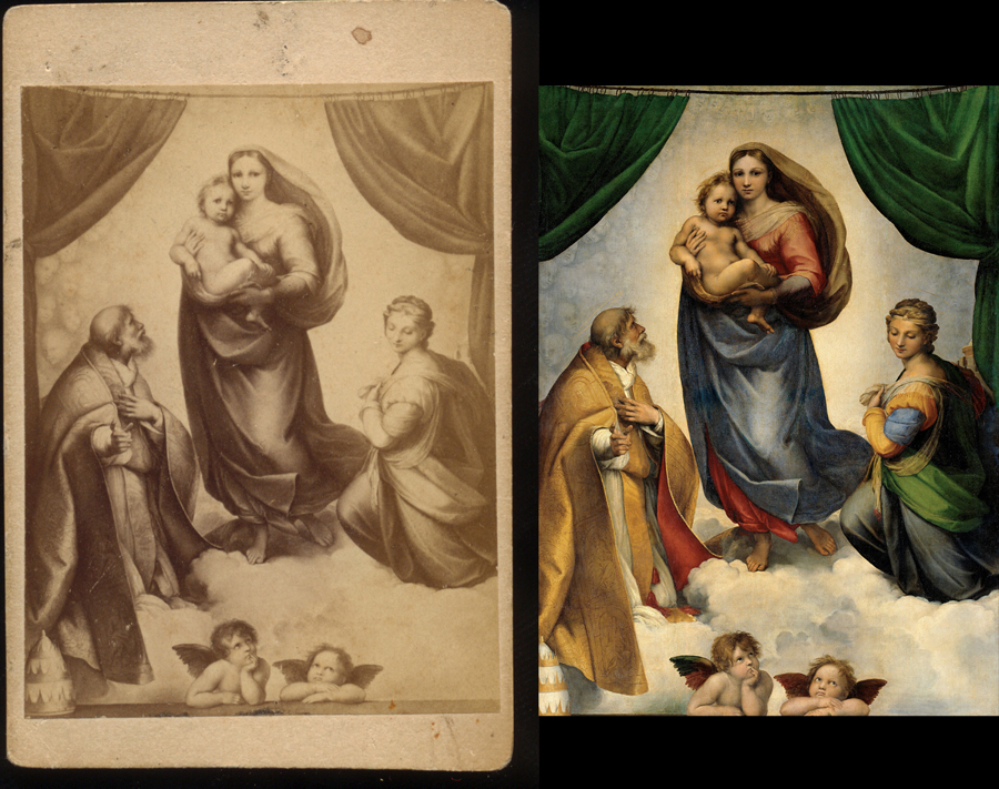 Sistine Chapel Madonna in Color and Sepia!